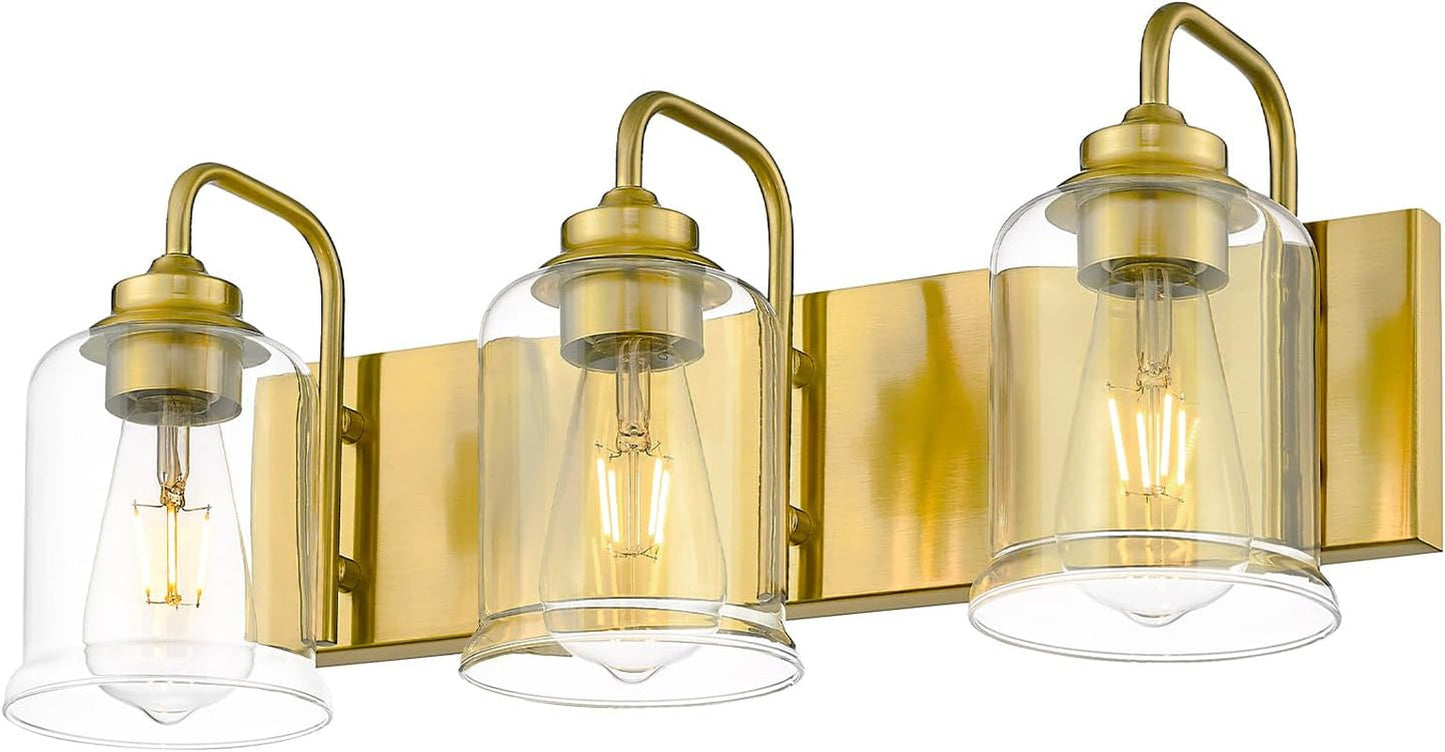 Farmhouse Glass Bathroom Vanity Light Fixture