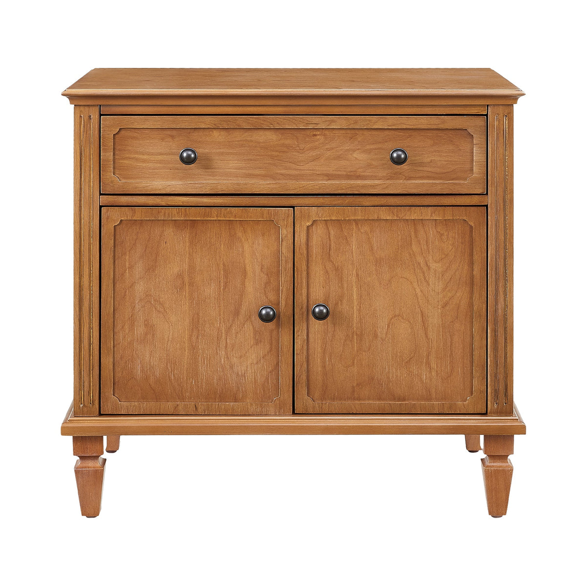 Farmhouse Nightstand with Charging Station