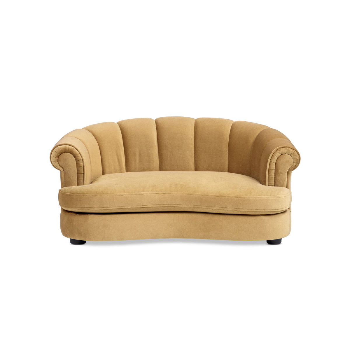 Halle 35.5" Rolled Arm Channel-Tufted Dog Sofa Bed