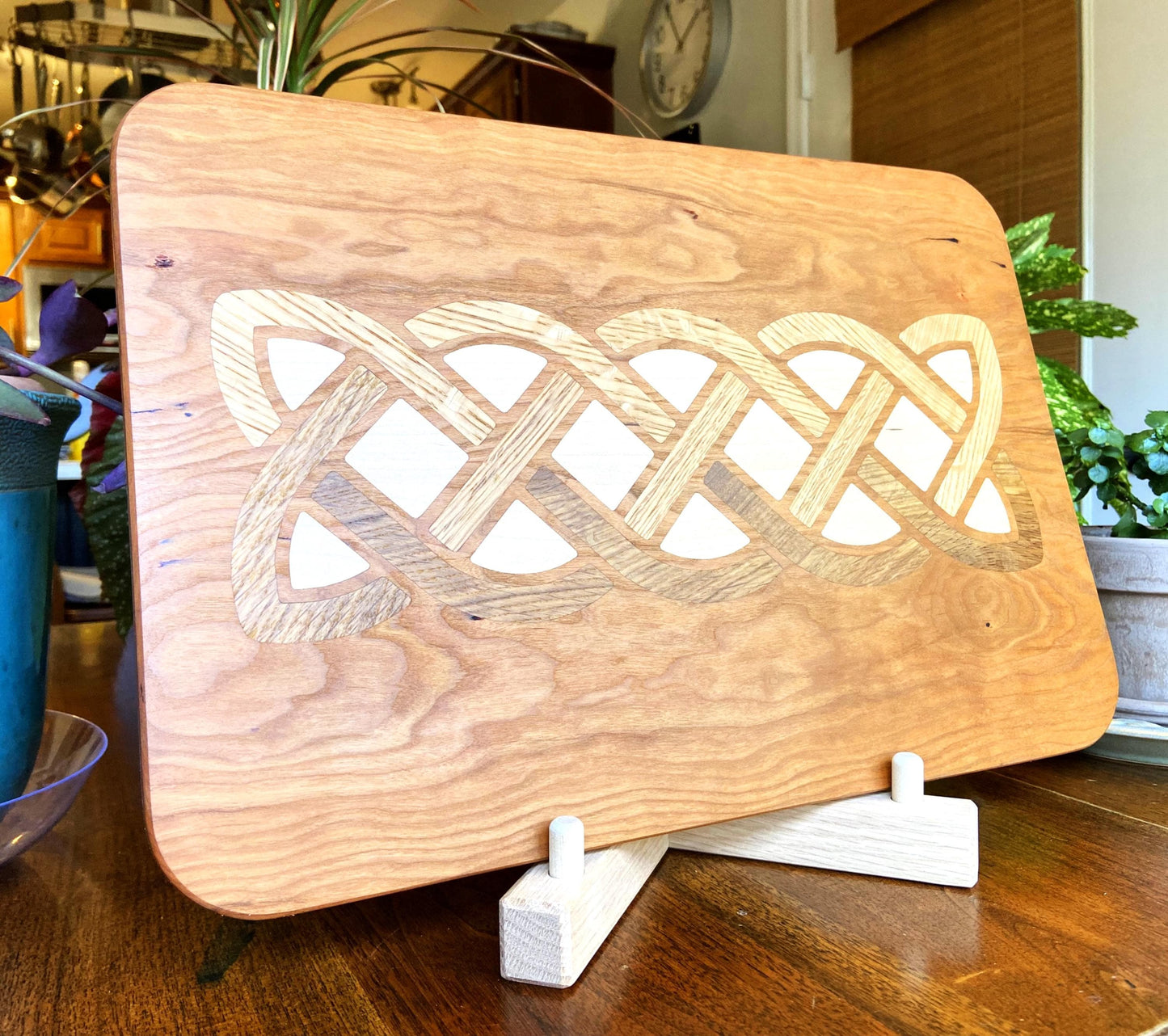 Cherry Charcuterie Board - White Oak & Maple Celtic Knot