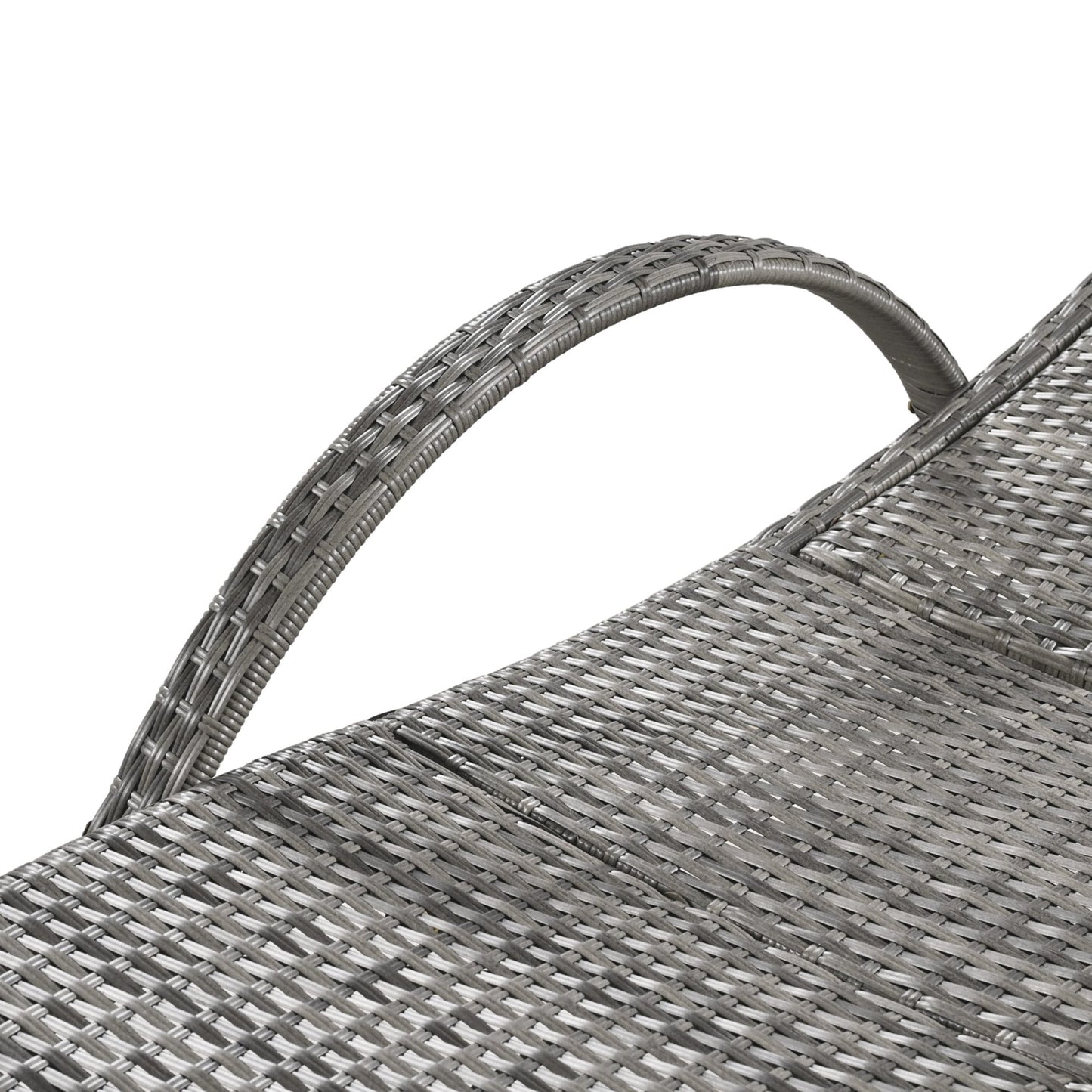 K&K 80" Outdoor Wicker Chaise Lounge Chairs Set of 2
