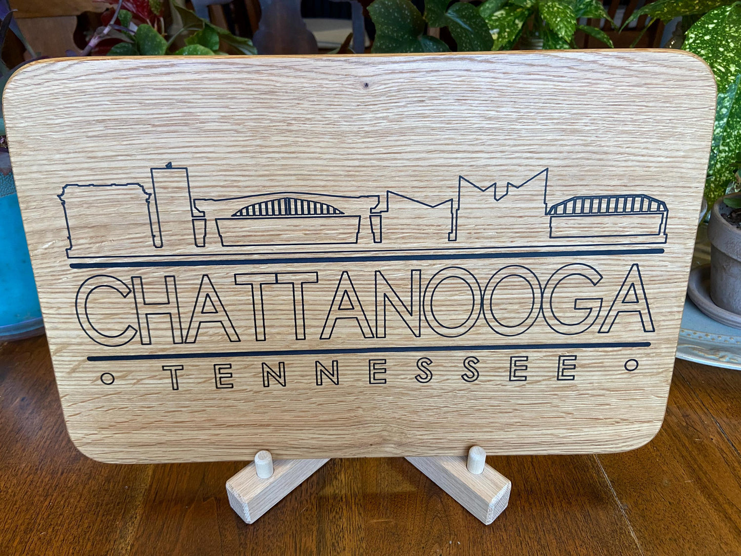 Chattanooga Skyline Charcuterie Board - Handmade White Oak