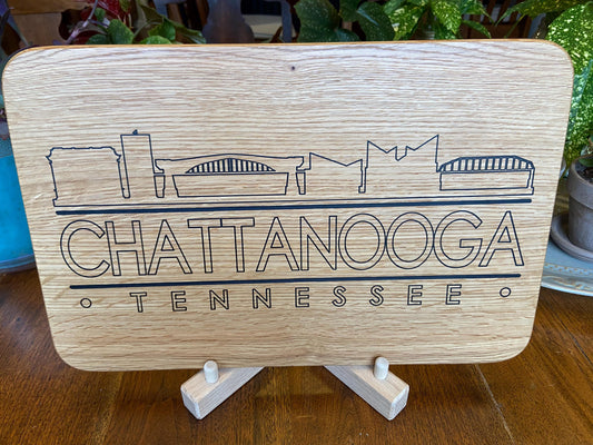 Chattanooga Skyline Charcuterie Board - Handmade White Oak