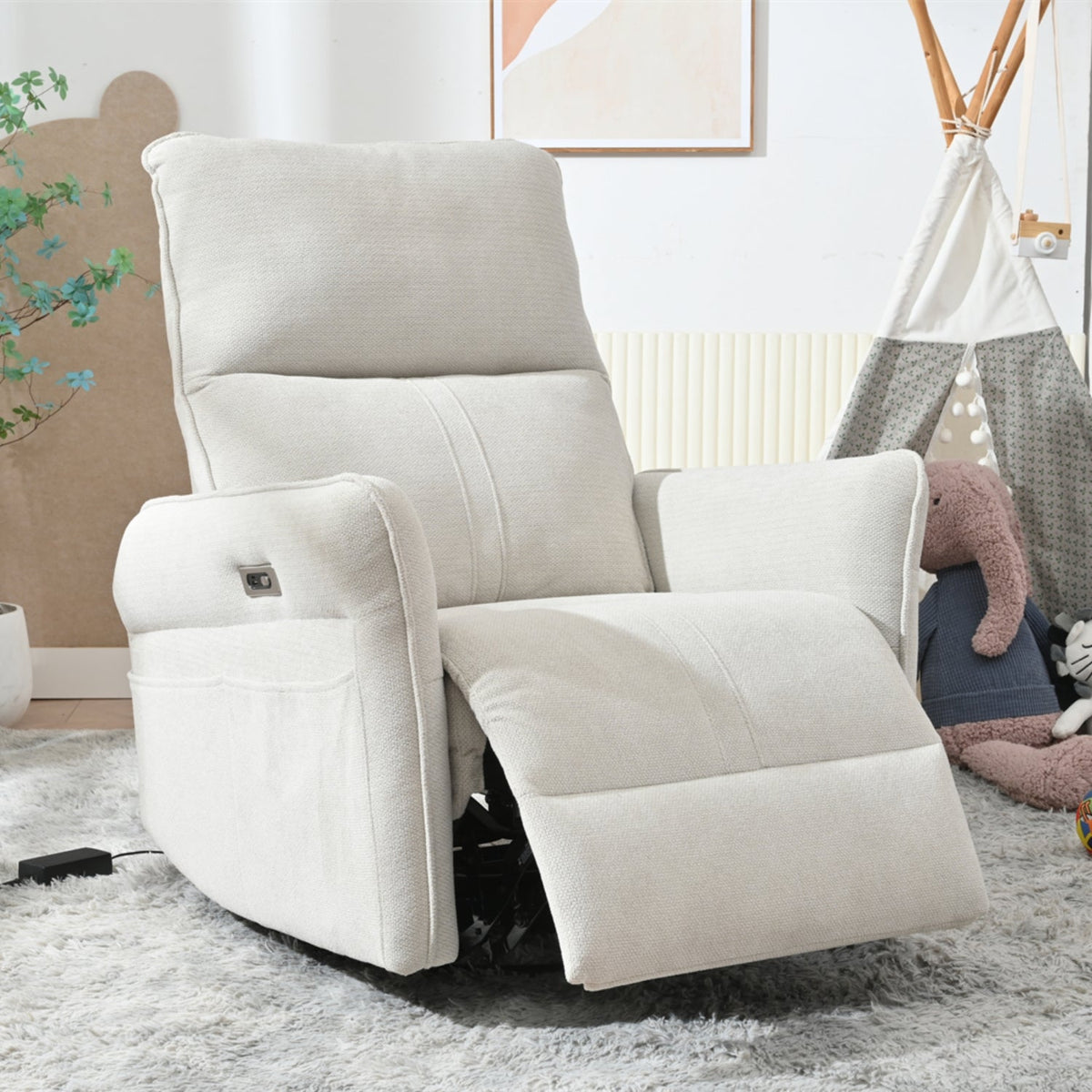 270° Power Swivel Rocker Recliner Chair