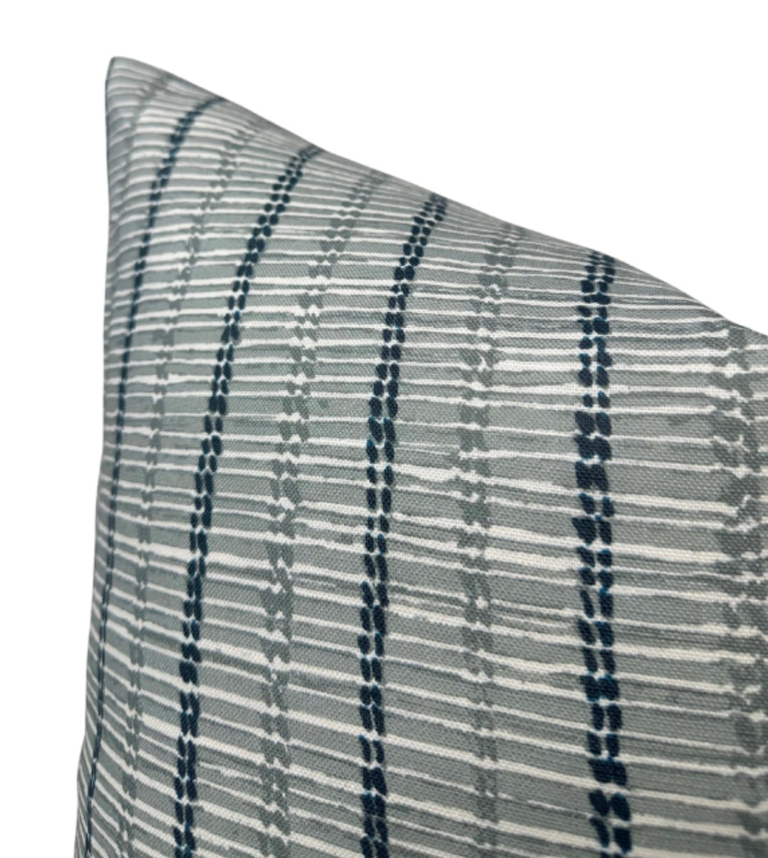Taza Pillow Cover in Mineral Blue, McLaurin + Piercy Textiles