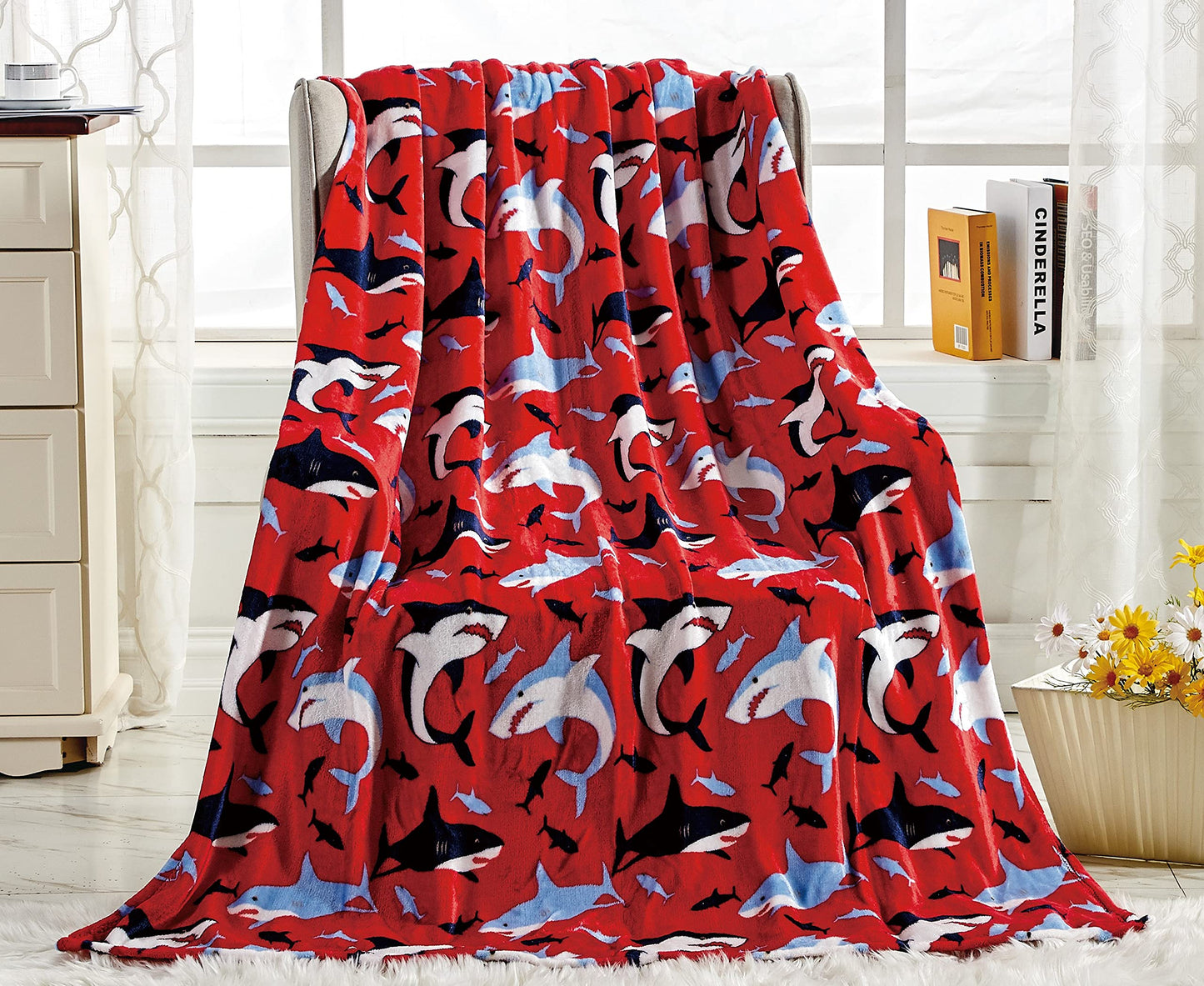 Decor&More American Pride Collection Microplush Throw Blanket (50" x 60")
