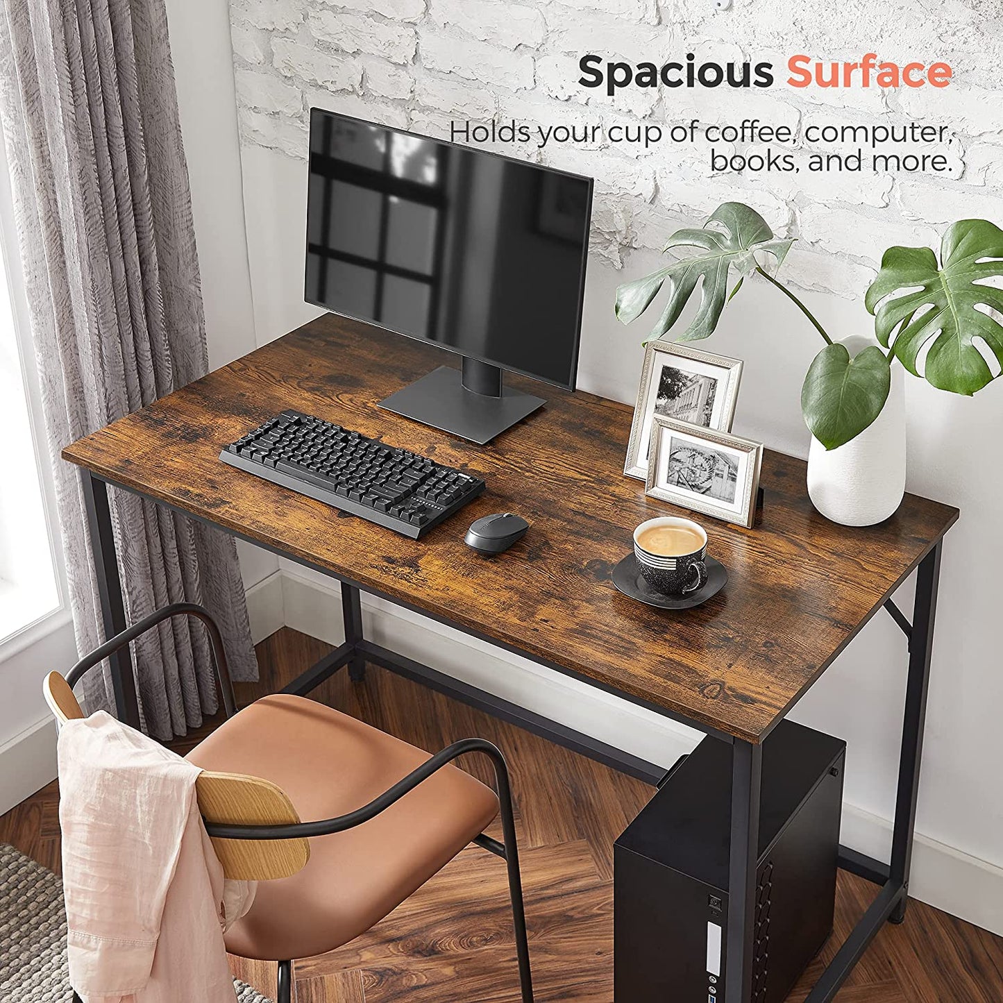 Computer Desk, 47.2-Inch Writing Desk, Home Office Small Study Workstation
