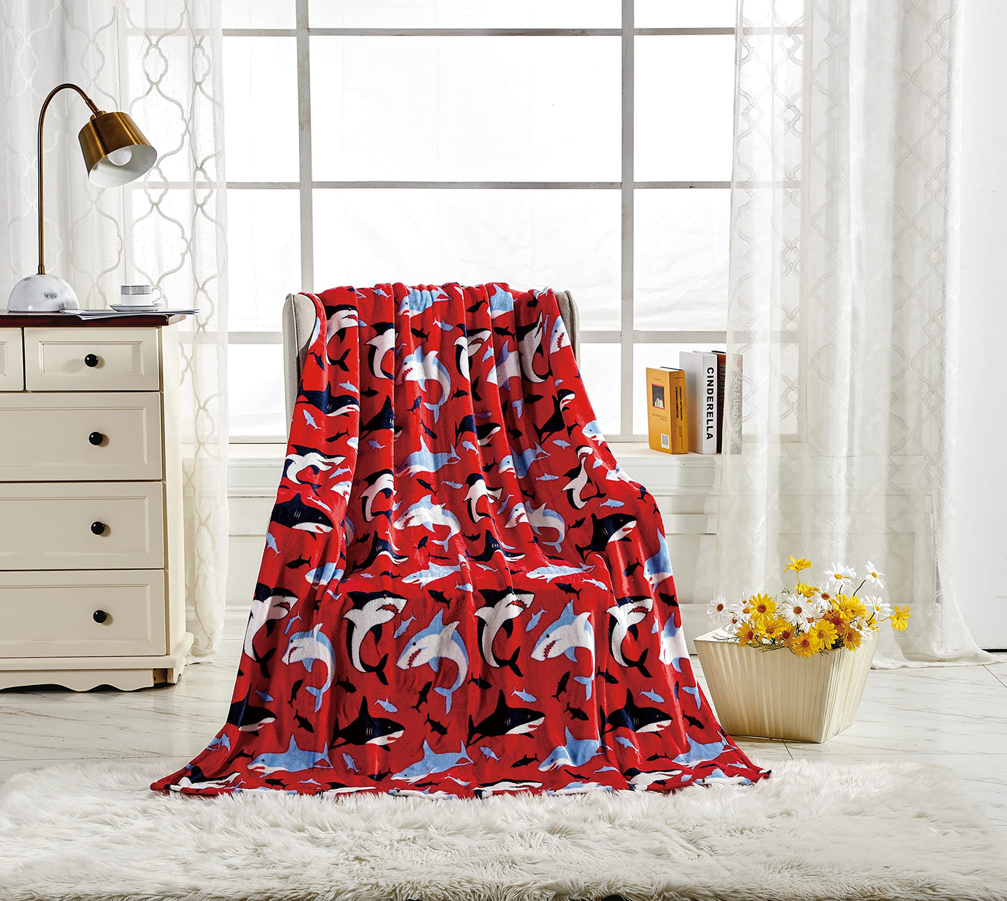 Decor&More American Pride Collection Microplush Throw Blanket (50" x 60")