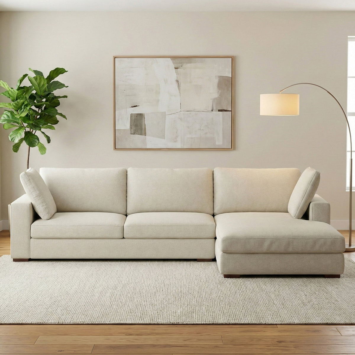 Charlie Deep Seater Right Sectional Sofa