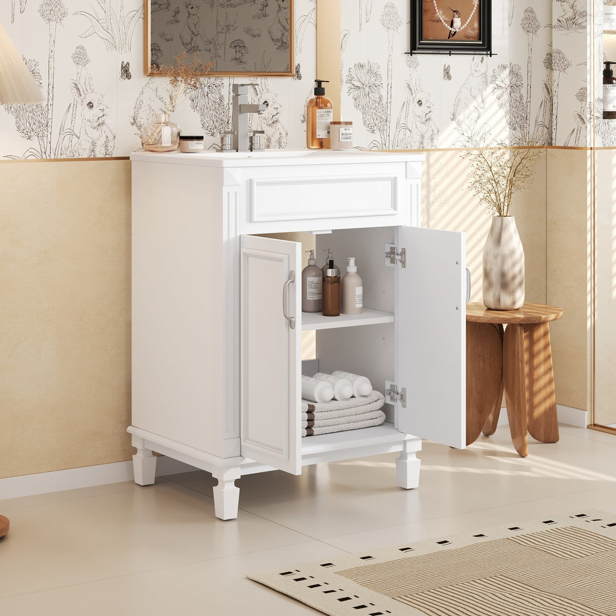 24" Bathroom Vanity with Top Sink