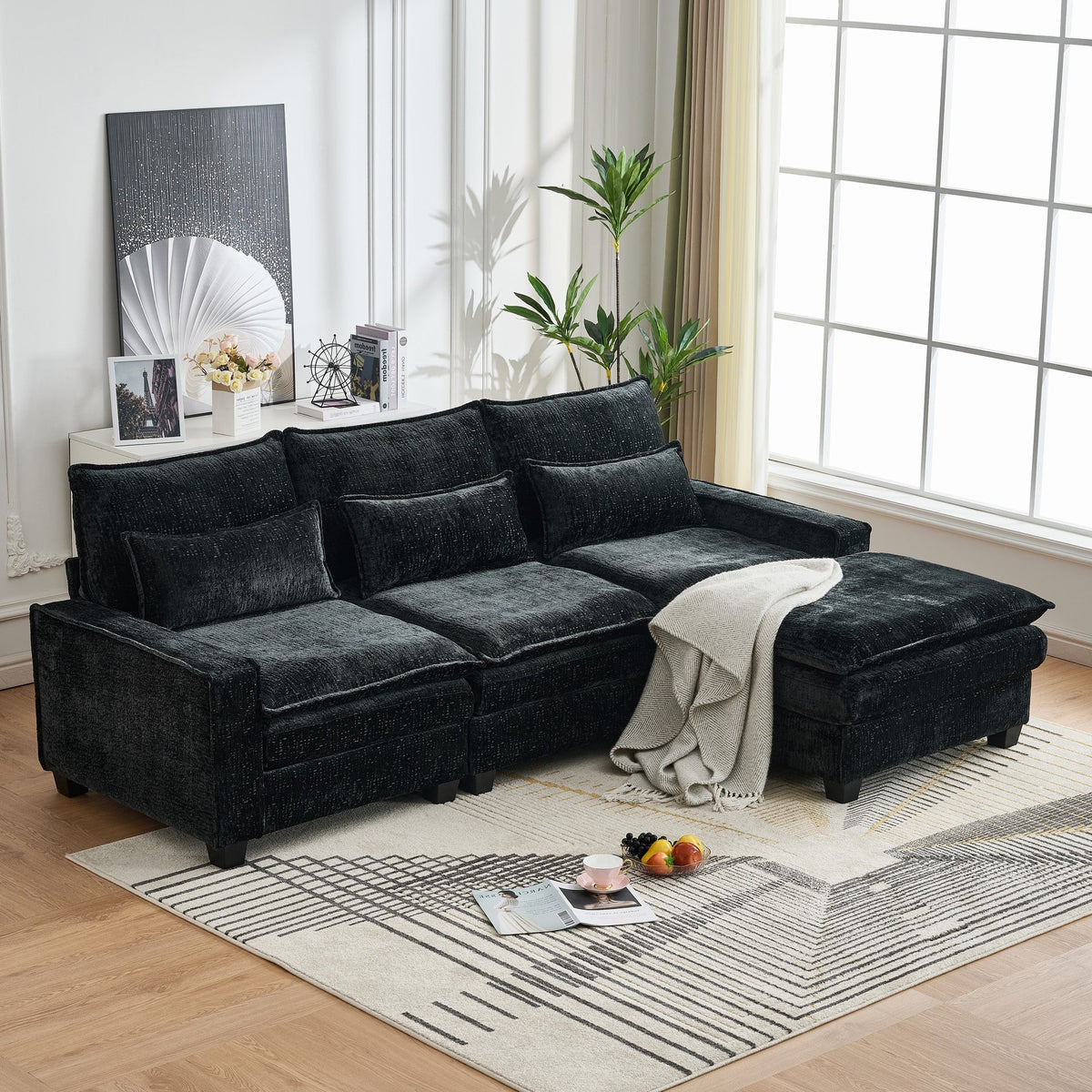 99'' Sectional Cloud Deep Seat Couch