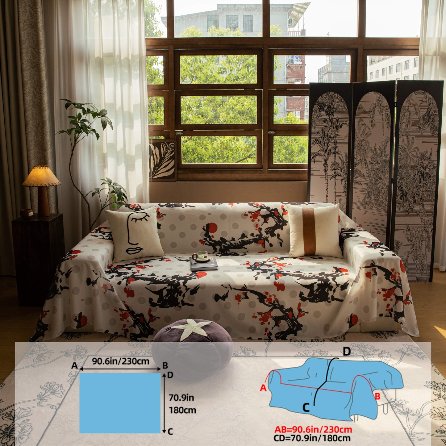 Ice Silk Extra Large Sofa Cover| Fully Protection & Cool Experience