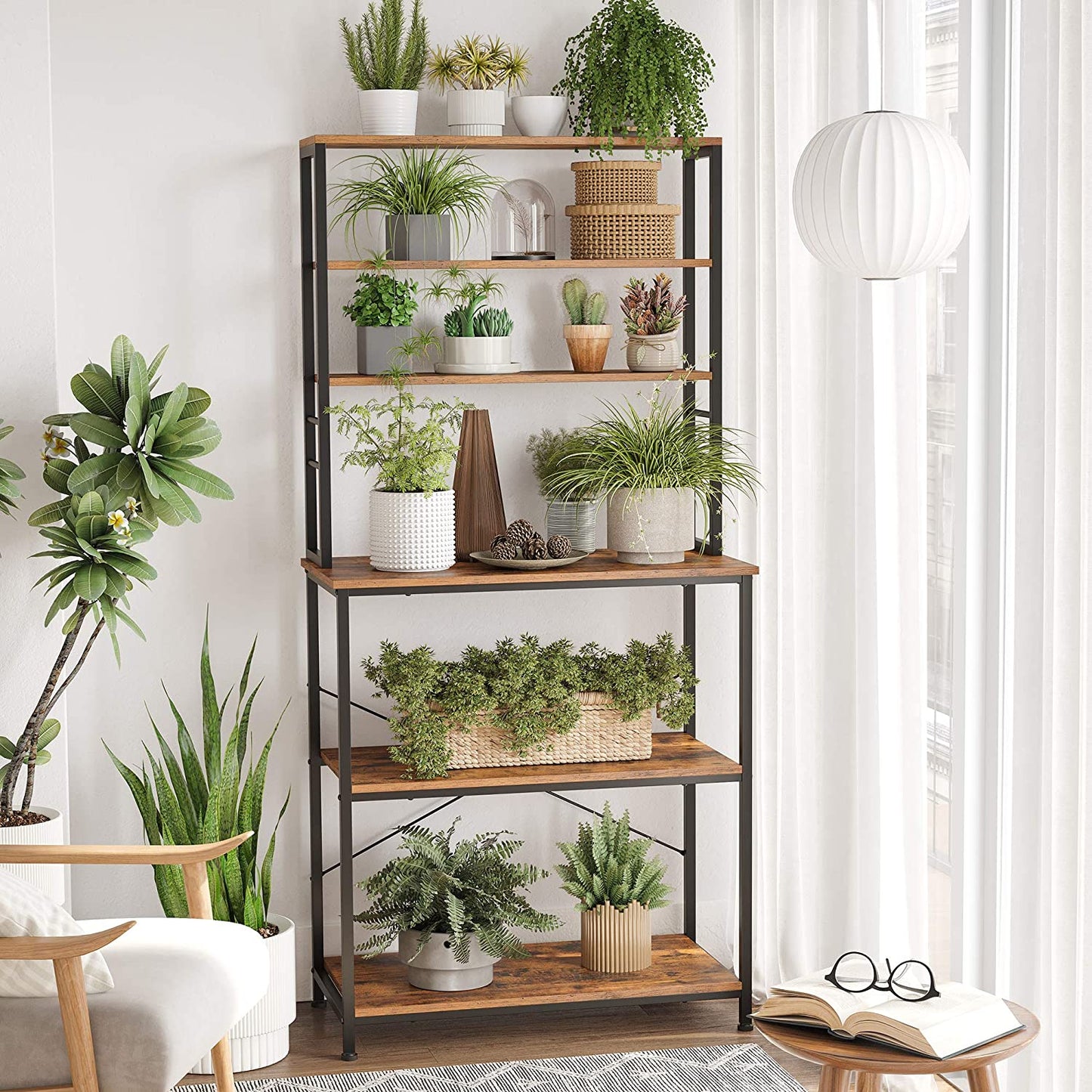 6-Tier Baker's Rack with Hutch