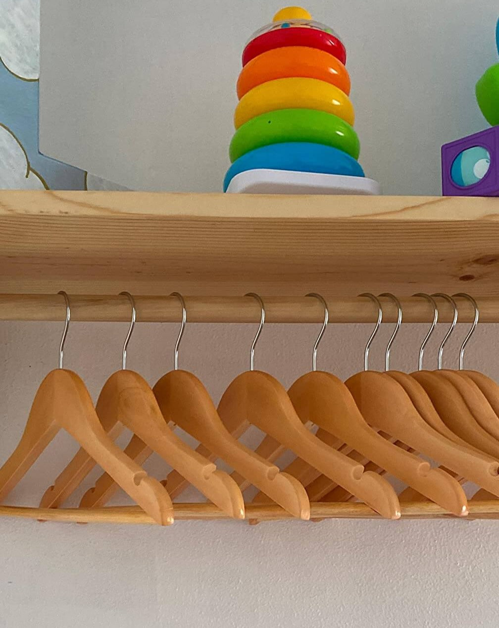 20-Pack Solid Wood Children’s Hangers