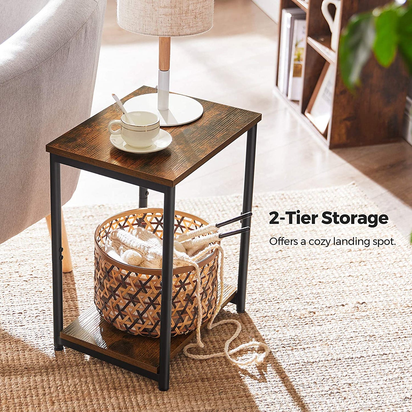 Tables Set of 2 with Storage Shelf