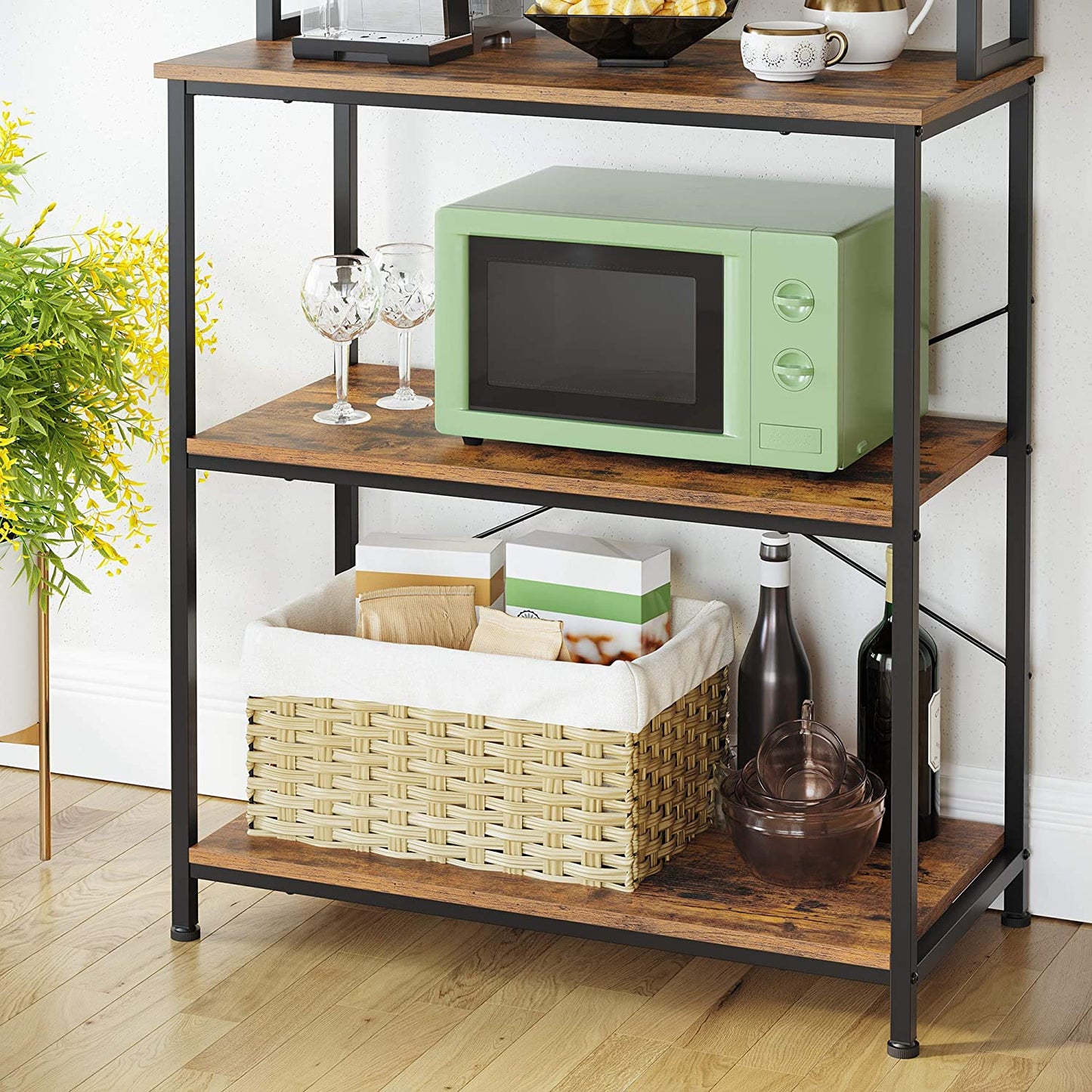 6-Tier Baker's Rack with Hutch