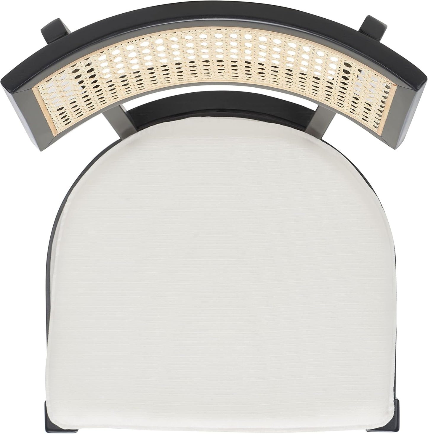 Galway Coastal Dining Chair Black Frame Cane Seat Cushion