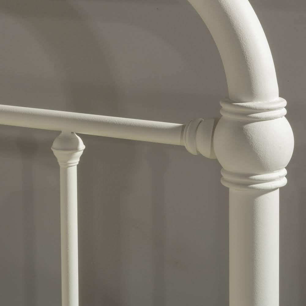 Elegant Soft White Metal Full Queen Headboard Design