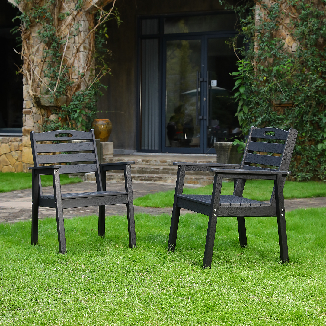 HDPE Outdoor Terrace Dining Chair Set