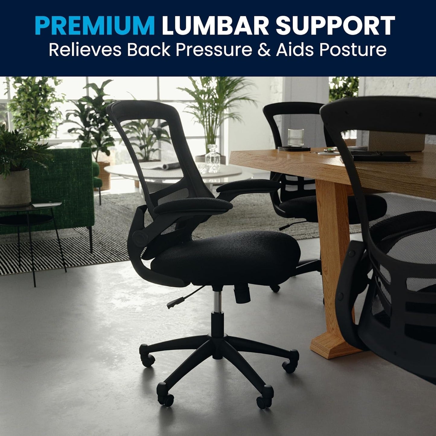 Mid Back Ergonomic Office Chair With Adjustable Height