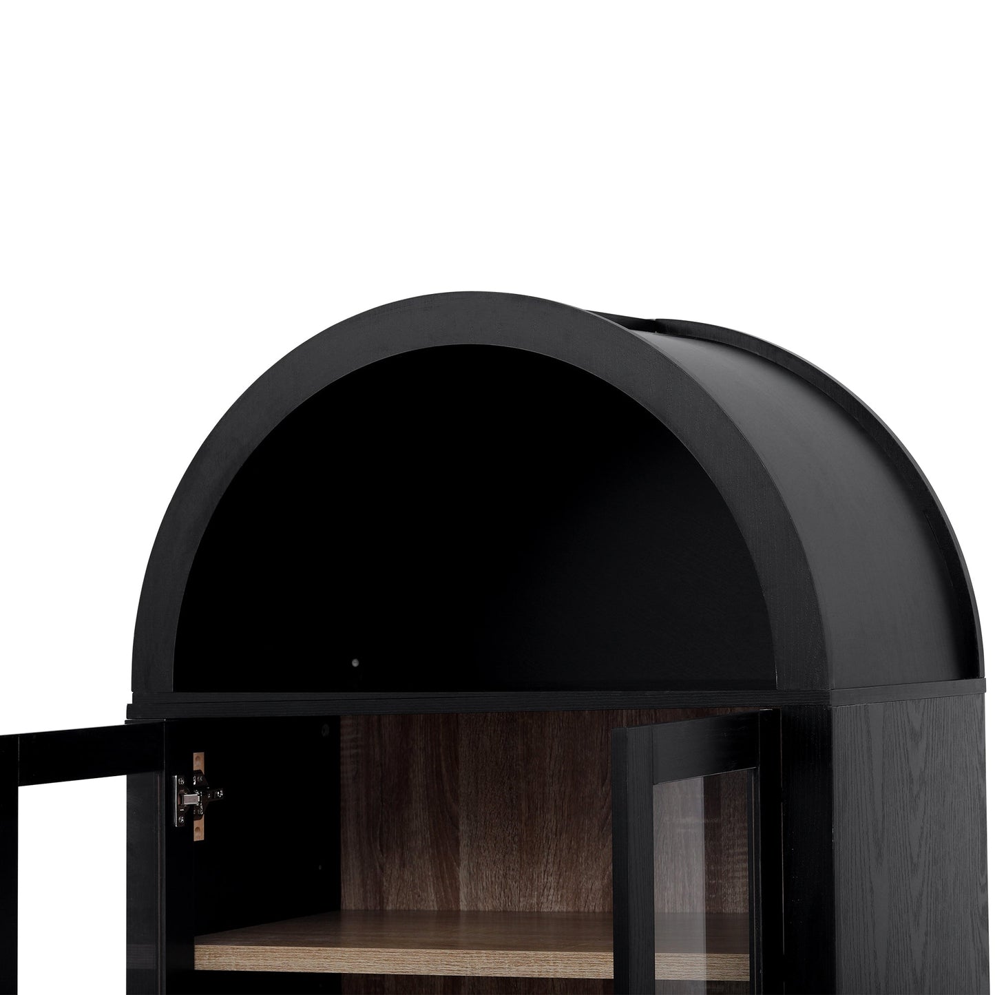 K&K 71" Tall Arched Kitchen Pantry Cabinet