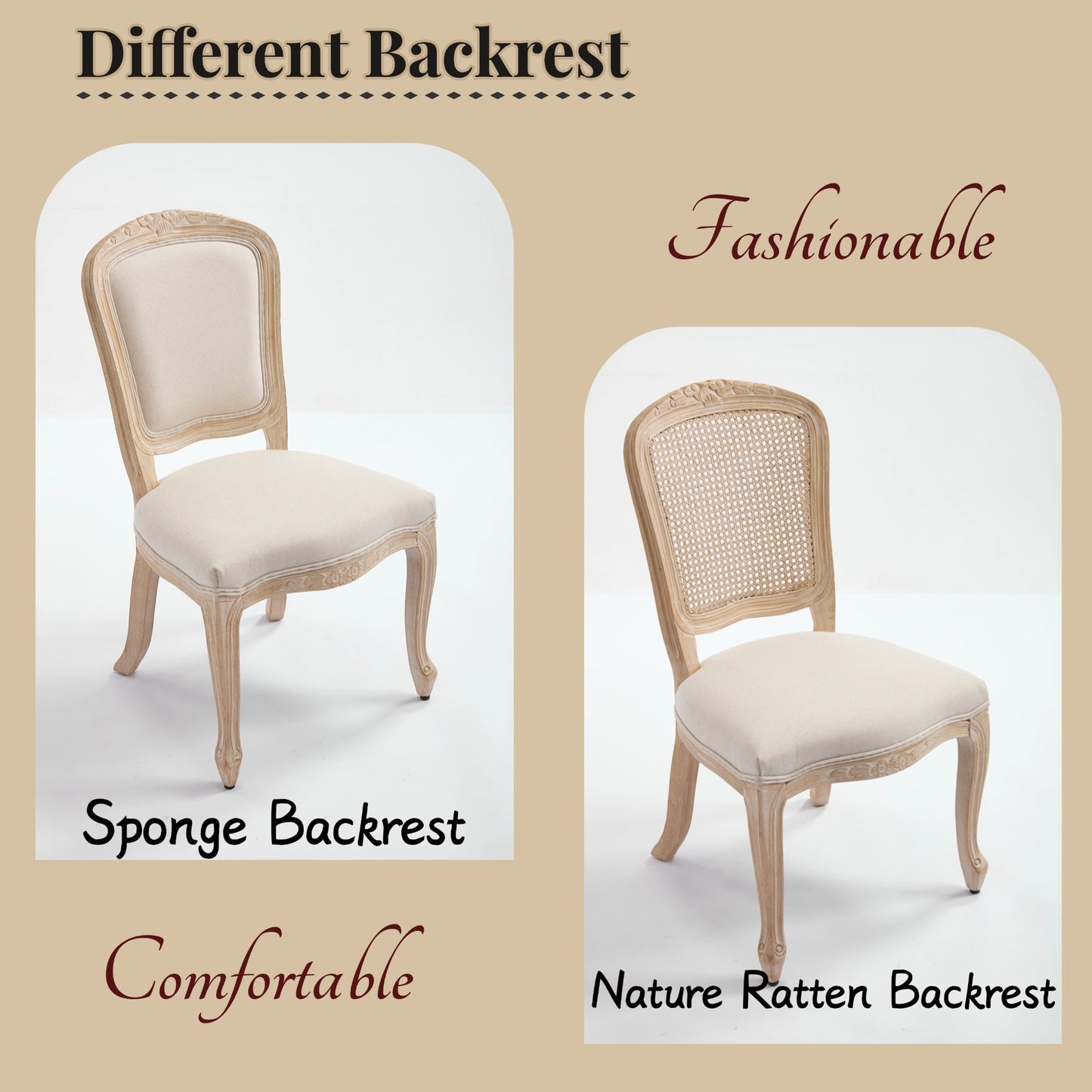 French Country Dining Chairs Set of 2