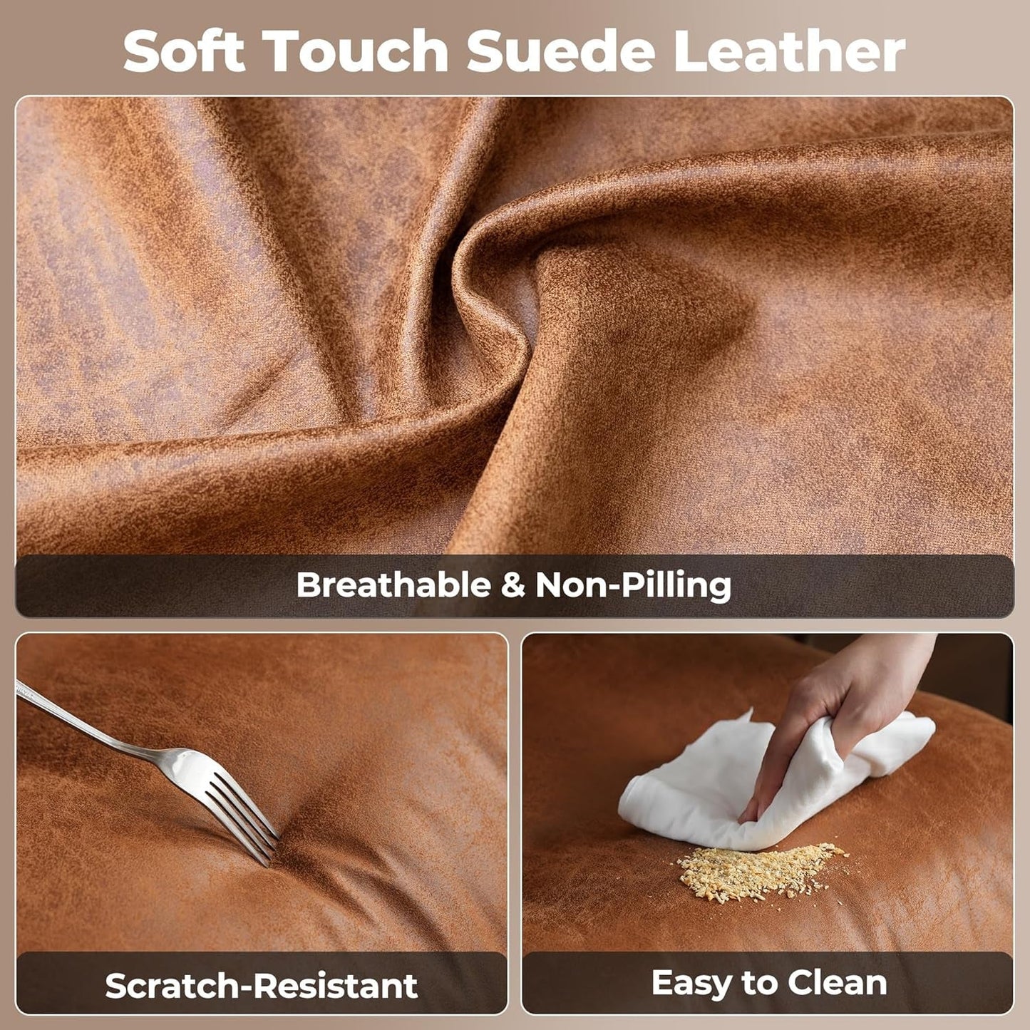 Ergonomic Mid Century Leather Office Chair With Lumbar