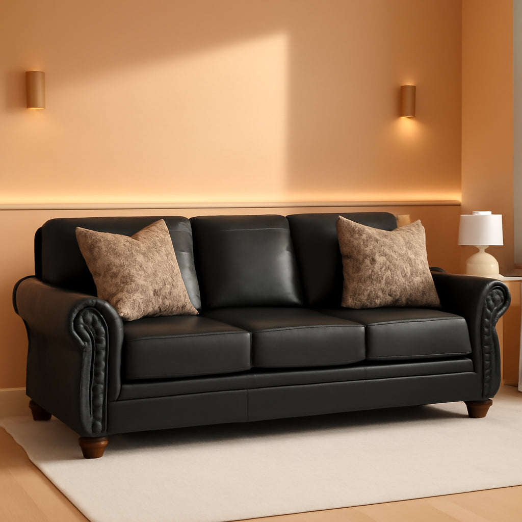 Queen Sofa Sleeper Anthracite Black Memory Foam Ultra