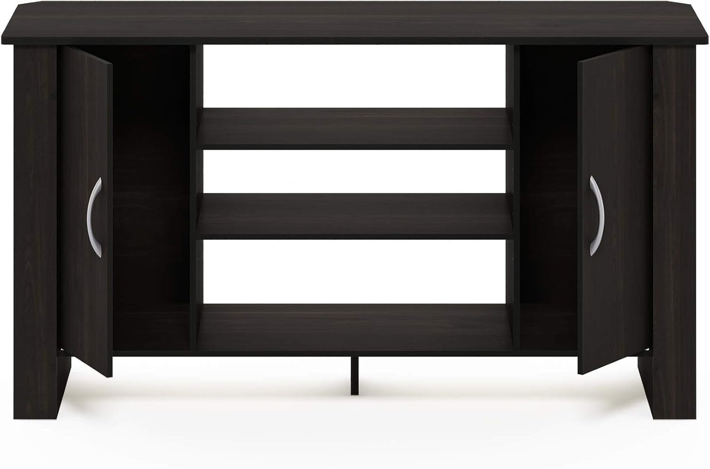 Econ Espresso TV Stand With Concealed Storage And Shelves