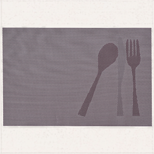 Vinyl Placemats - Devonshire Light Brown Table Protectors | Washable, Non Slip Mats