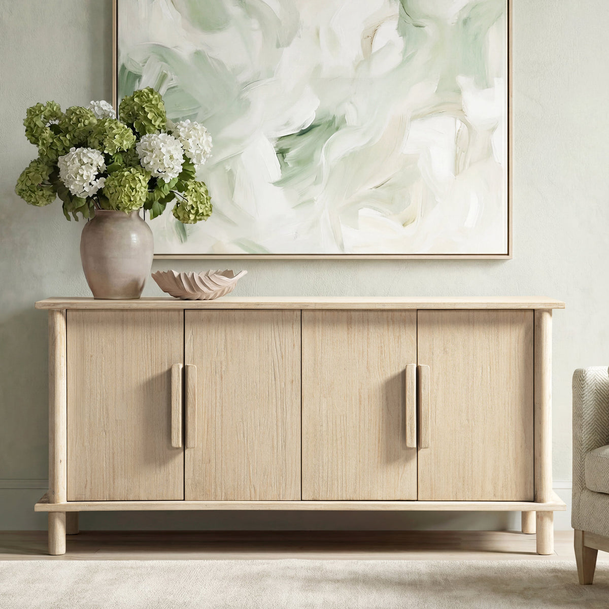 Milo 71" Reclaimed Wood 4-Door Sideboard