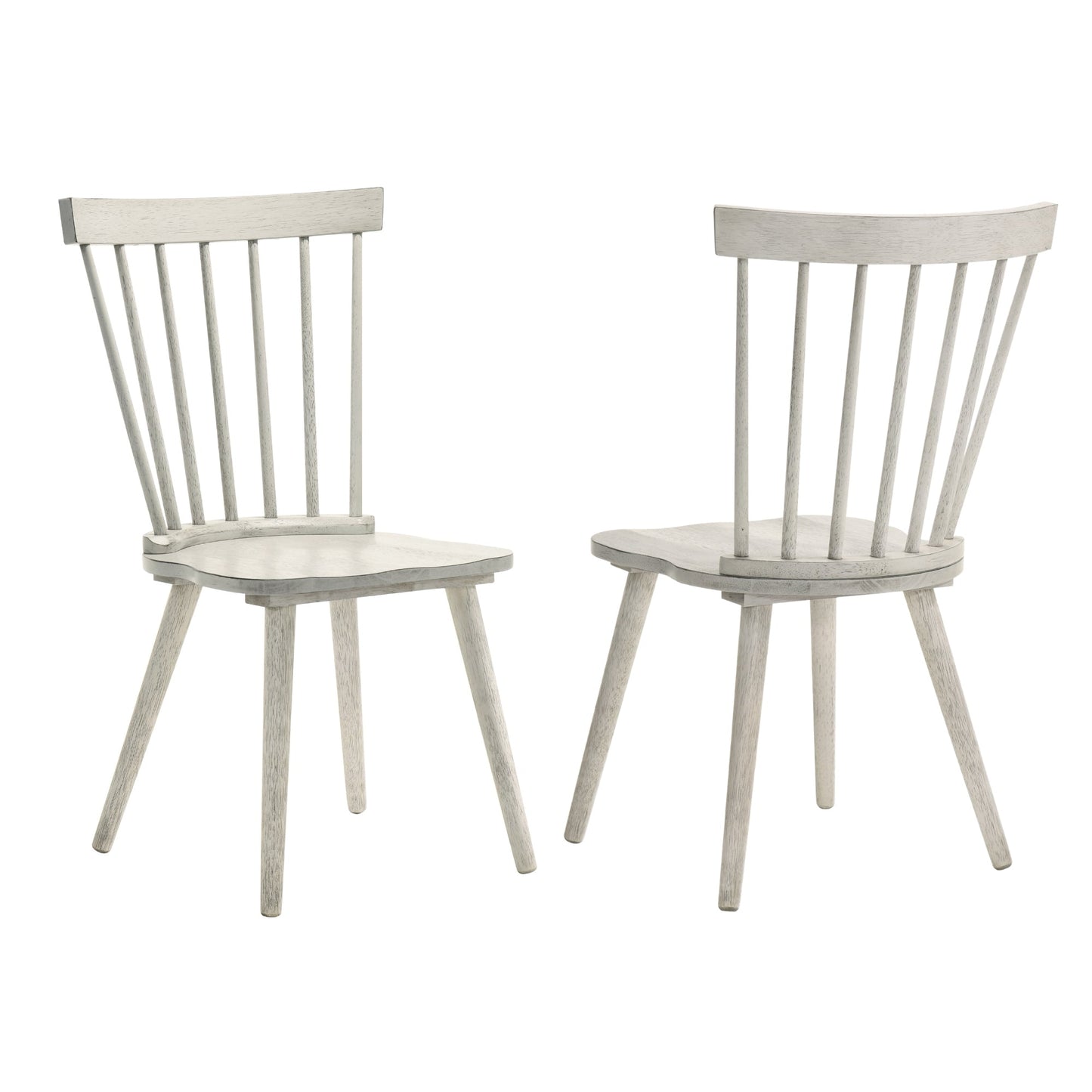 2-Piece Rustic Dining Side Chair Set, Solid Wood Frame, Farmhouse Modern Design, Easy Assembly