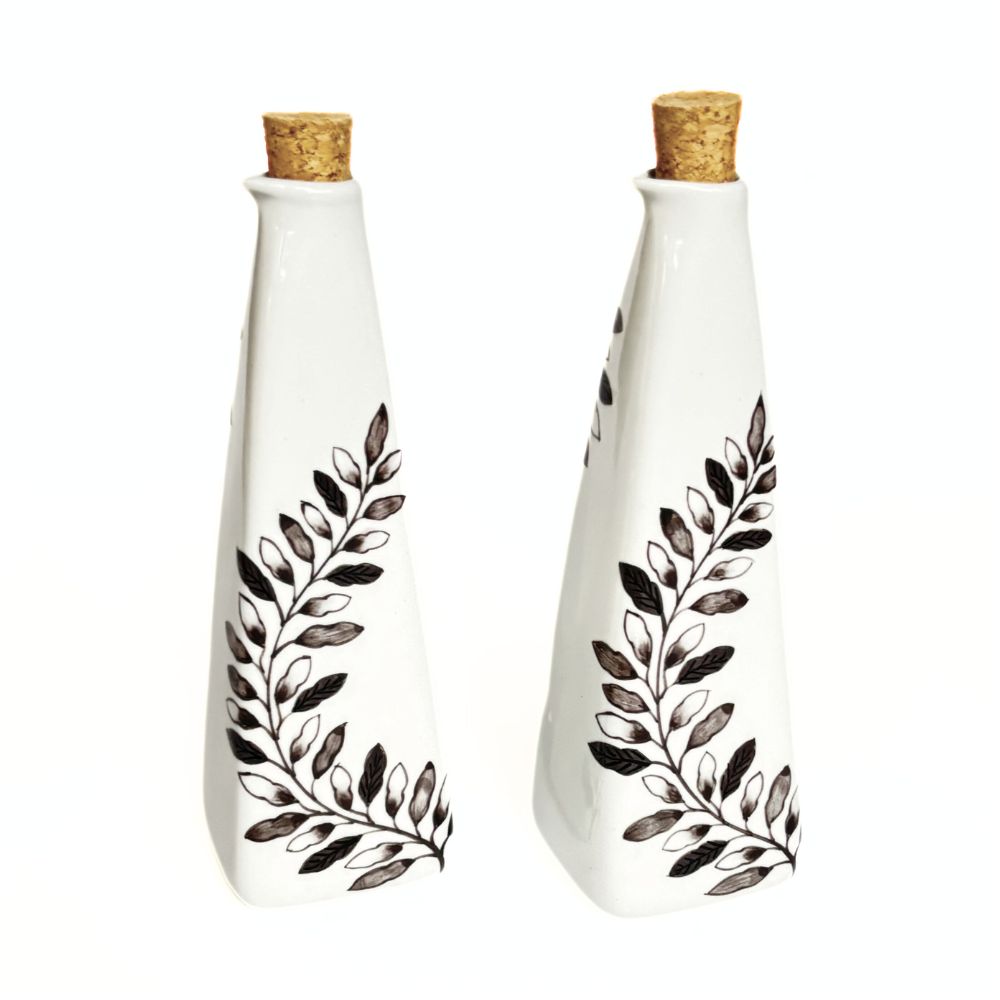 La Cay Vine Ceramic Oil or Vinegar Cruet