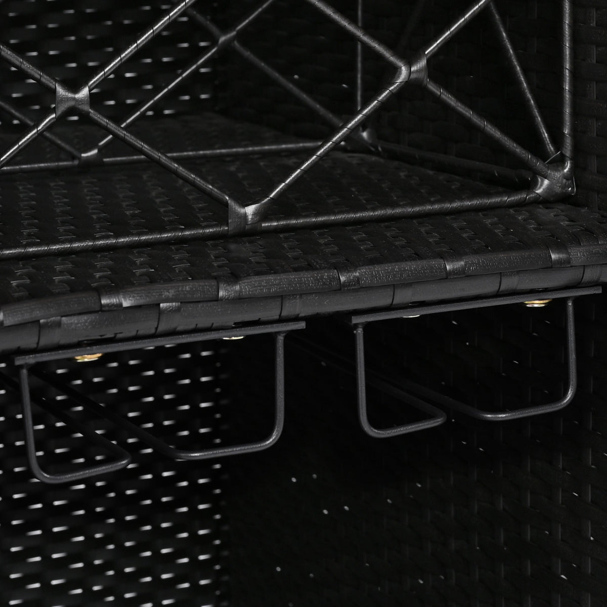 K&K 52.8"W Wicker Outdoor Grill Cart