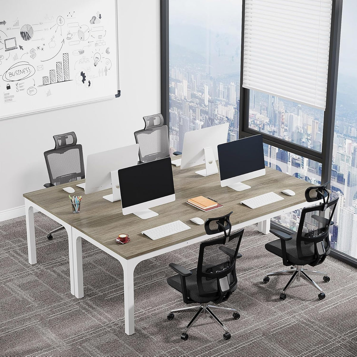 78.7" Extra Long 2-Person Computer Desk