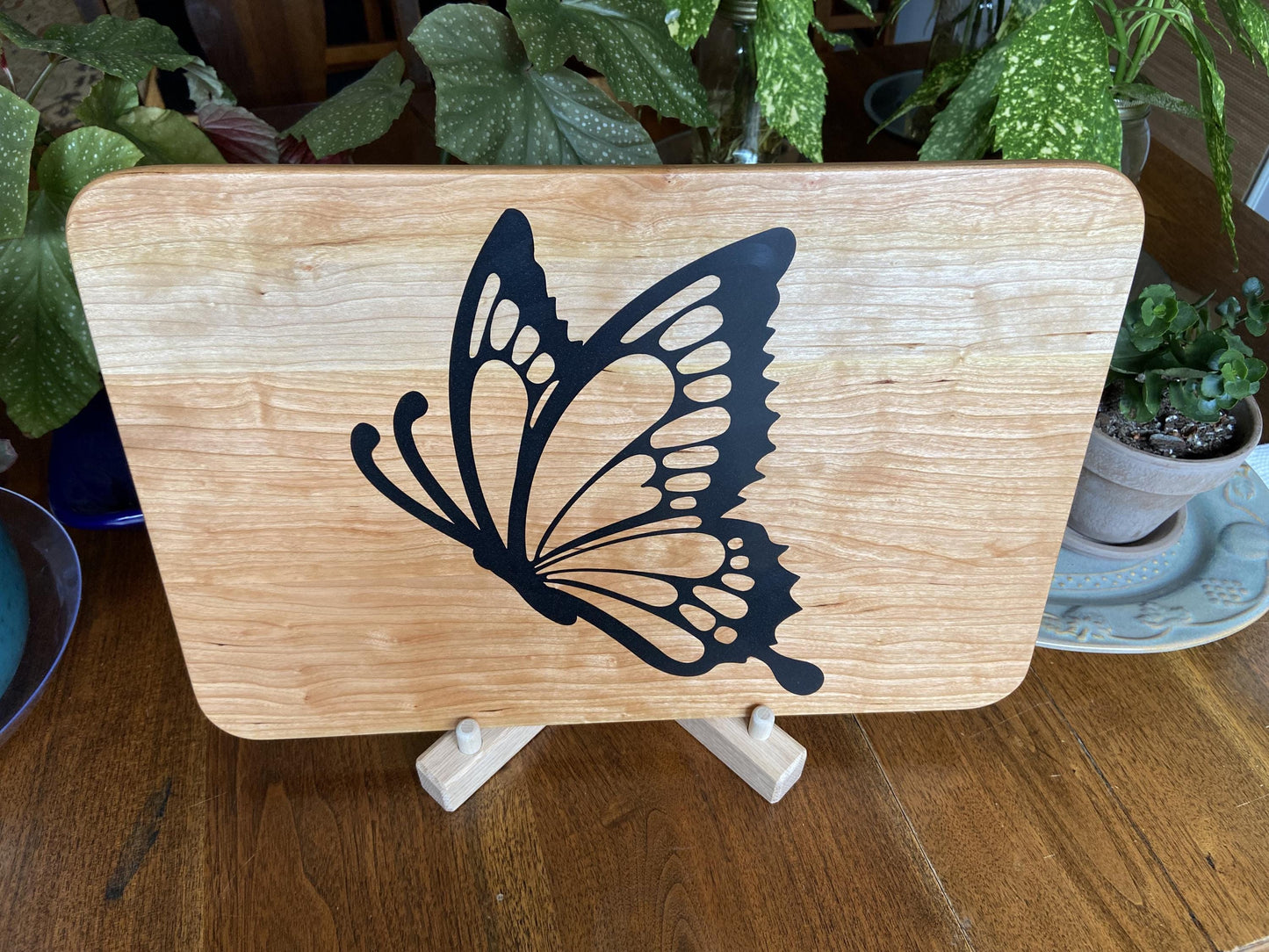 Cherry Charcuterie Board - Butterfly Resin Inlay Design