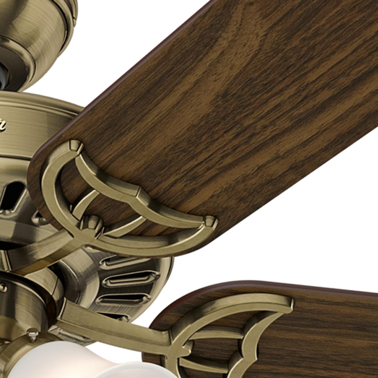 Antique Brass 52 Inch Ceiling Fan With LED Light Kit