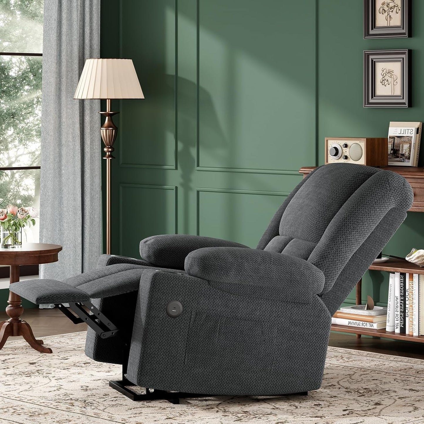 Power Lift Recliner Chair With Massage And Heat USB Ports