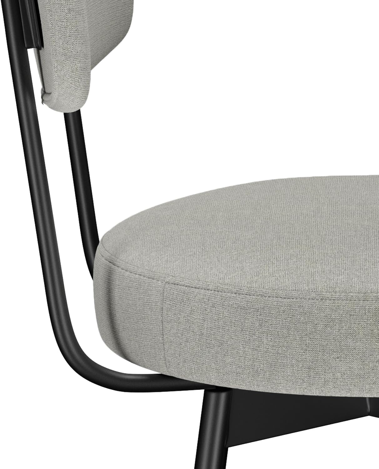 Giselle Swivel Bar Stools Set 2 29 Inch Upholstered Light Grey