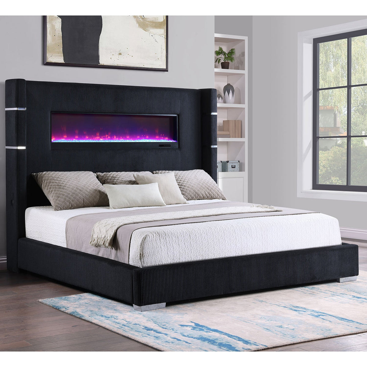 Judah Wingback Panel Bed