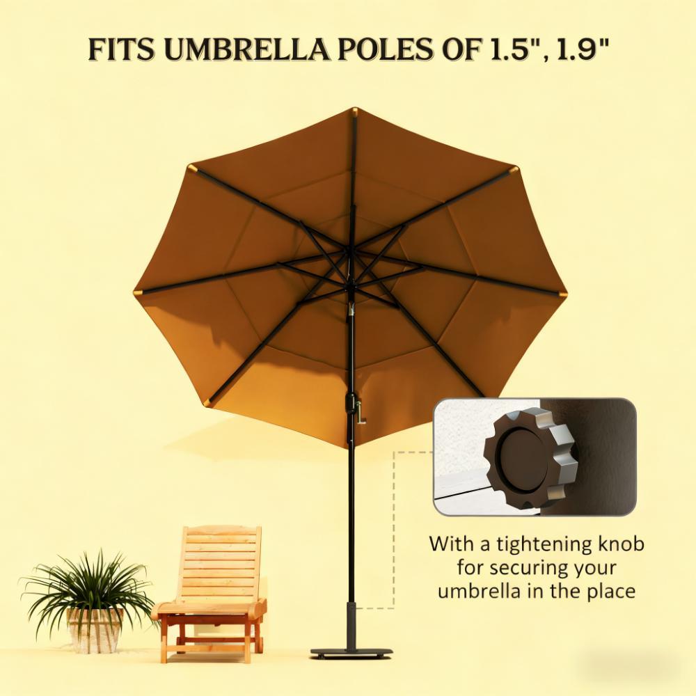 Convenient Metal Umbrella Stand Base with Adjustable Foot Pads