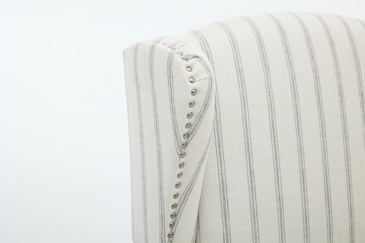 Modern Accent Chair with Retro Wood Legs