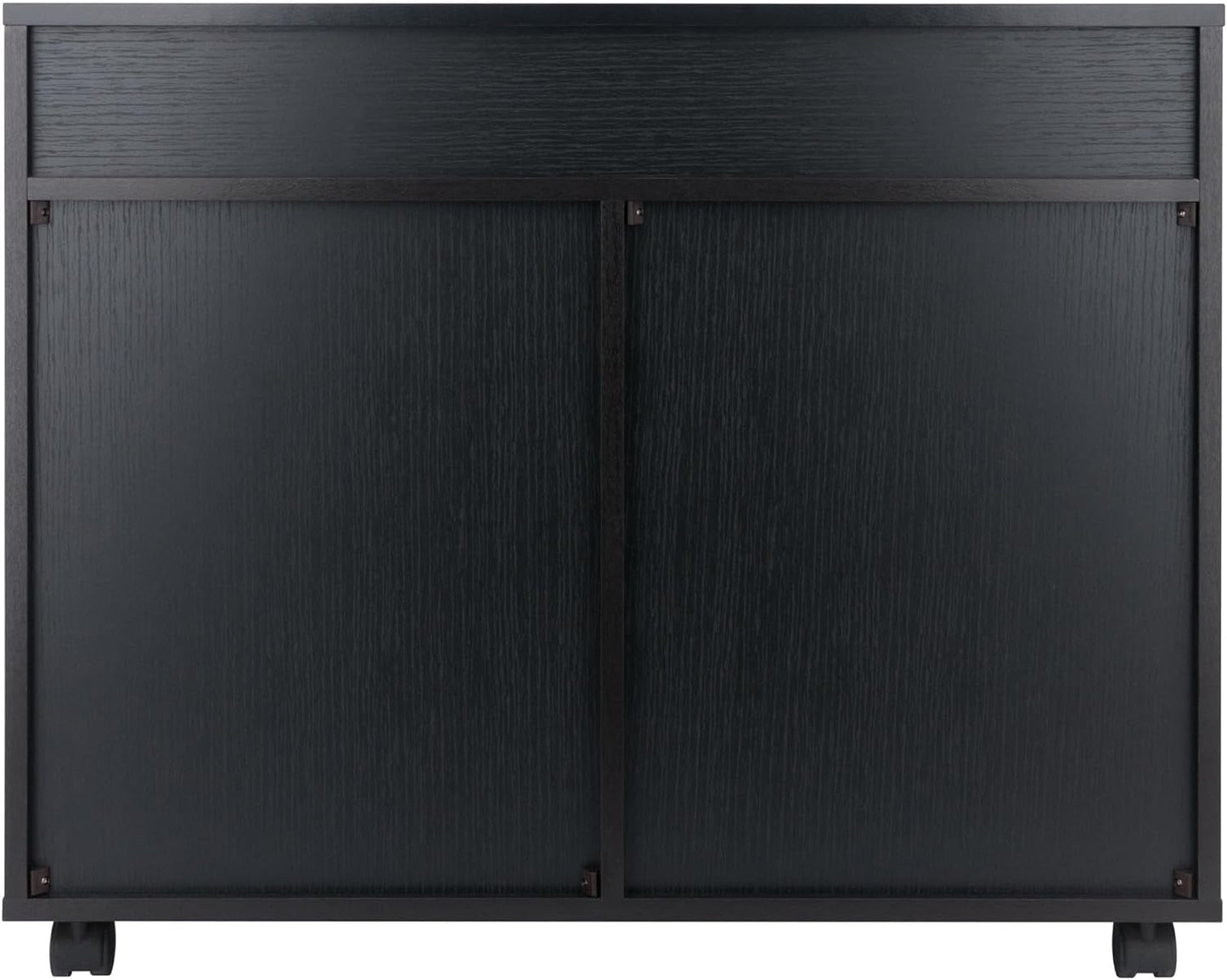 Black Halifax Two Door Storage Cabinet With Four Drawers