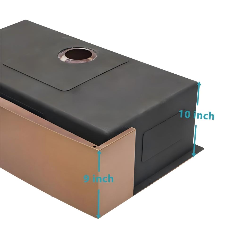 30" Rose Gold Farmhouse Kitchen Sink