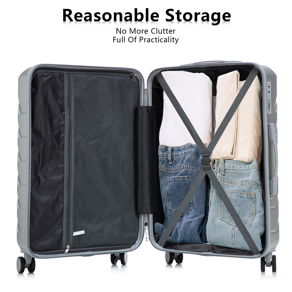 3 Piece ABS Spinner Wheel Luggage Set