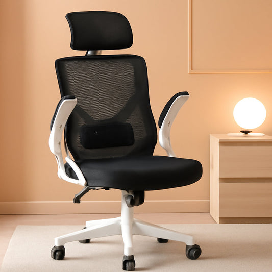 Ergonomic Mesh Office Chair High Back White And Black