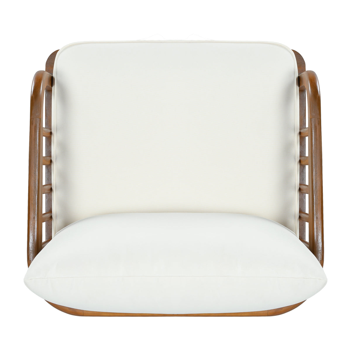 Acacia Wood Outdoor Patio Chair with Vertical Slatted Arms