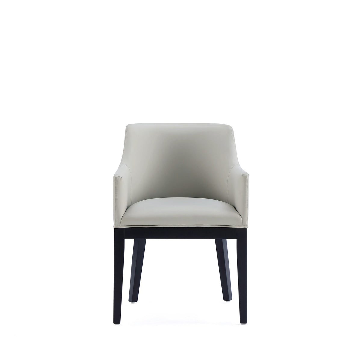 Gansevoort Wood Vegan Leather Armchair in Stone