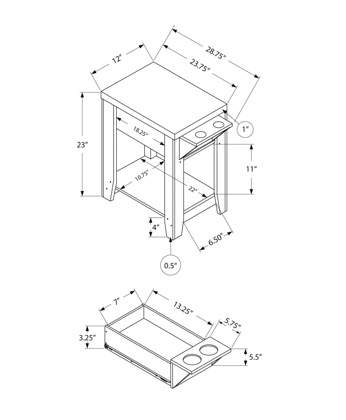 Accent Table - Versatile Side Table for Any Room