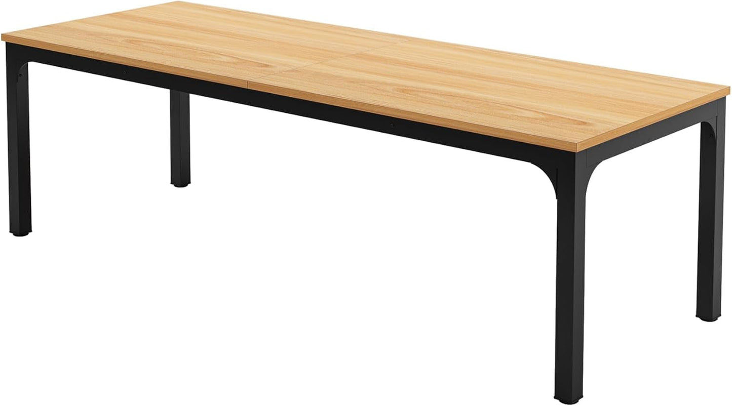 78 Inch Rustic Wood Dining Table For 6-8 People Rectangular